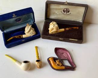 011-JM: Vintage Turkish Meerschaum Pipe Assortment