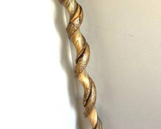 019-JM: Hand-Carved Skull Walking Stick