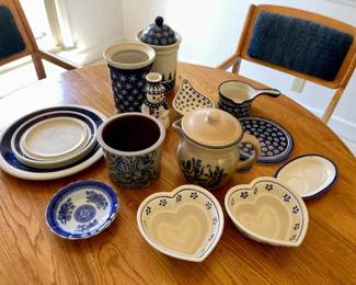 046-K: Polish Pottery Serving Lot #4