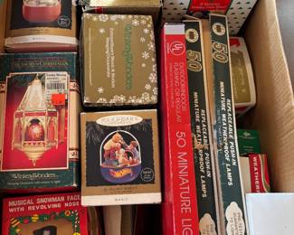 Vintage Christmas ornaments including Hallmark 