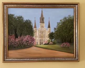Beautiful painting of St. Louis Cathedral in New Orleans 