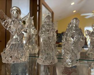 Waterford Crystal …Victorian Santa 1st edition figurine and Lismore 1st edition  Angel