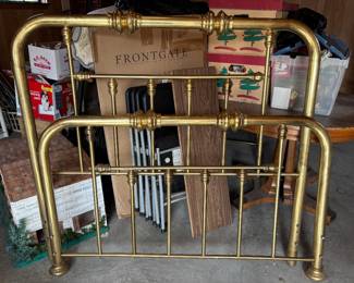 Antique Brass full sized Headboard and Footboard 