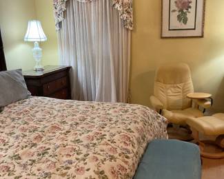 Handcrafted bedspread and valance 