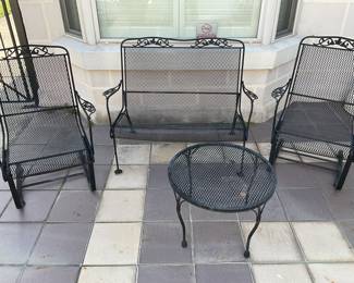 Black Wrought Iron 4 piece set 
