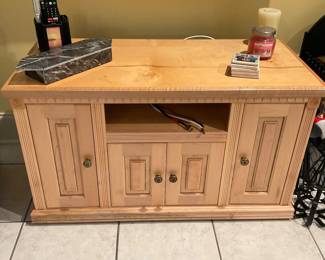 Excellent Entertainment TV cabinet in Natural Wood  44” x 26” x 21”