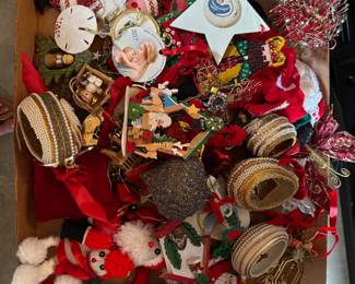 Assortment of beautiful vintage Christmas ornaments 