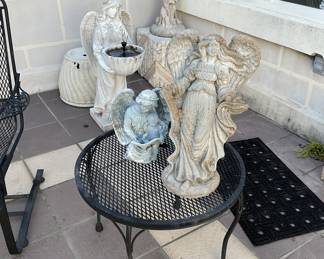 Outdoor religious statues… resin mostly and some cement statues and crosses