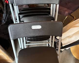 Black resin folding chairs 