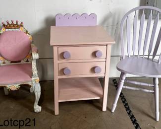 Girls Chair And Night Stand