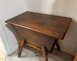 Mid Century "Dough Box" Side Table