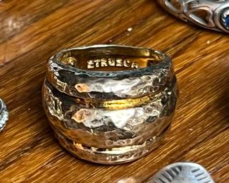 Etrusca chunky sterling with gold overlay ring!