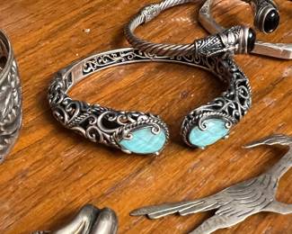 Beautiful sterling silver with teardrop doublets bracelet also by Carolyn Pollick Rayos