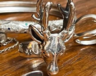 This sterling figural dear ring is fantastic.