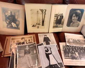 Large Format Vintage Black White Photographs Portraits Group Photos Military School Antique Photography Collection