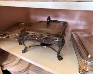 Silver Plate Rectangular Sardine Box Beveled Glass Lid Ornate Footed Victorian Silverplate Serving Piece Antique