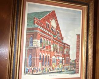 Framed Ryman Auditorium Print Nashville Landmark Art Grand Ole Opry Mother Church Country Music Tennessee Memorabilia Collectible