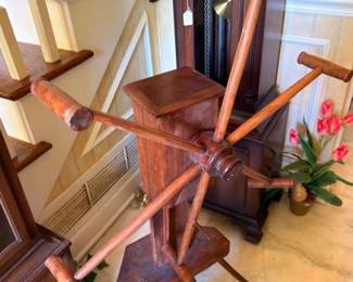 Antique Wood Clothes Drying Rack Folding Laundry Rack Standing Dryer Primitive Farmhouse Country Decor Vintage Household