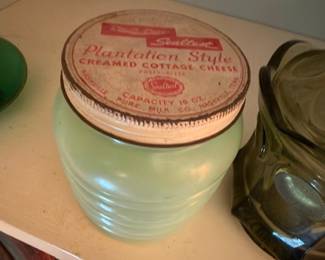 Vintage Sealtest Cottage Cheese Jar Glass Container Dairy Advertising Collectible
