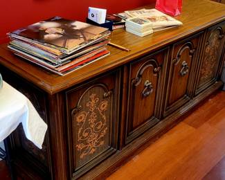 Vintage cabinet phonograph stereo. 