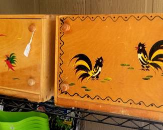 Two 1940's bread boxes. 