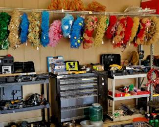 Power tools and Kobalt rolling tool chest. 