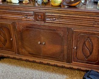 Antique Jacobean sideboard. 