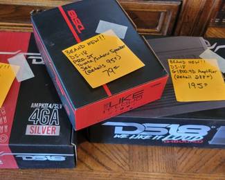 Brand new in the boxes. DS-18 automotive audio equipment. 