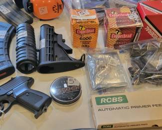 Co2 pellet pistol and firearm parts. 