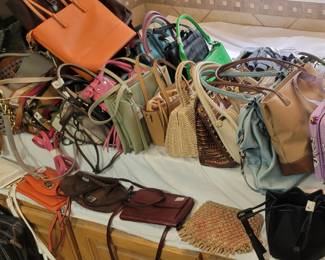 Purses and handbags. 