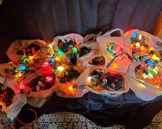 Vintage Christmas Exterior House Lights  16 Strands  Tested