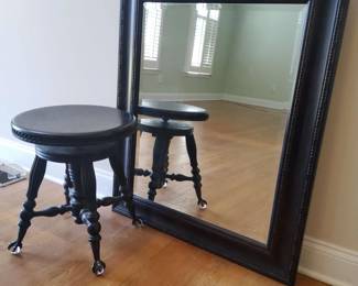 Vintage Adjustable Stool  Mirror