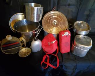 2 Boy Scout Cantines  Aluminum Camping Gear