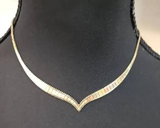 16 14k Gold necklace 2 sterling silver charms