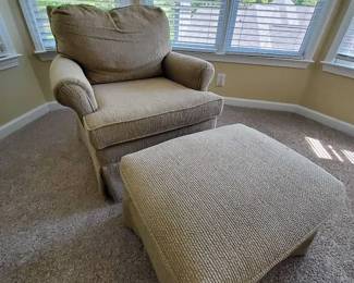 Swivel Chair And Rolling Ottoman
