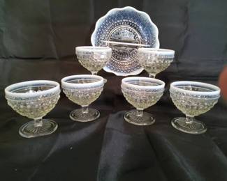 Vintage Dessert Cups And Plate