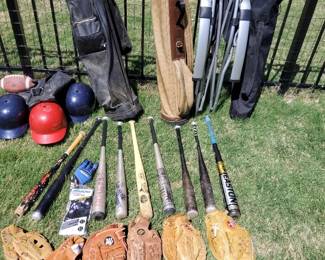 Baseball Gloves, Gear And Vintage Golf Clubs