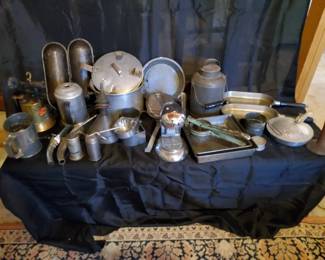 Huge Vintage Industrial Kitchen  Vintage Pots, Pans And Miscellaneous