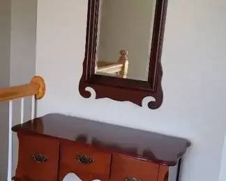 Powell Console Table  Mirror