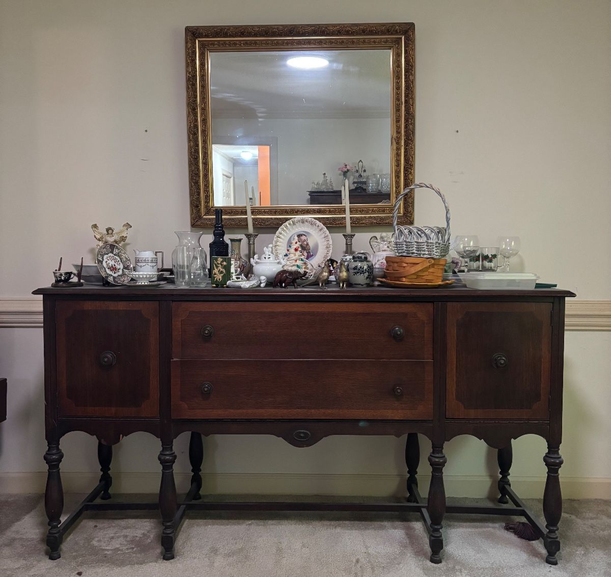 antique Jacobean Revival style buffet