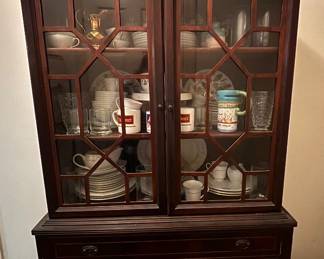 vintage mahogany china cabinet 