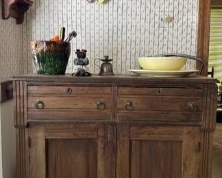 vintage French oak sideboard