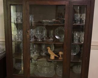 vintage mahogany china cabinet