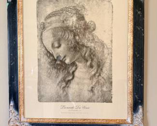 Framed Leonardo Da Vinci print