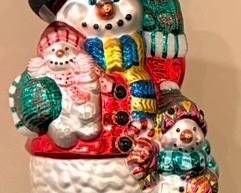 18" mercury glass snowman
