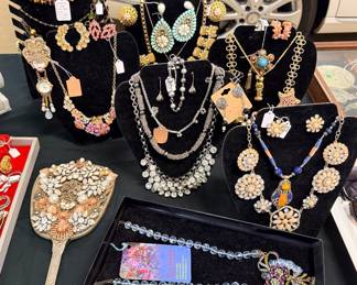 Necklaces and earrings by East Meets West Antiques and Curiosities