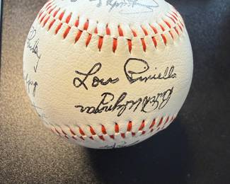 Lou Piniella Stamped Baseball
