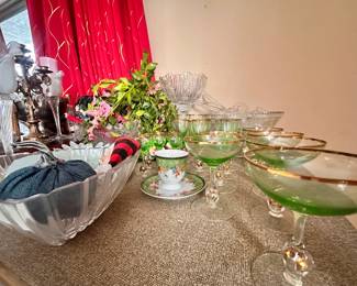 antique champagne glasses