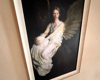 framed painting angel