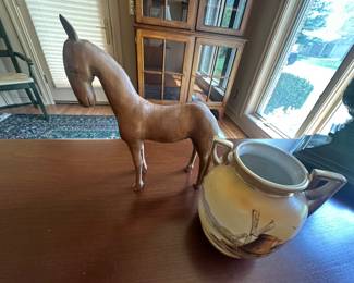 $25 Hand Carved Donkey $15 vase